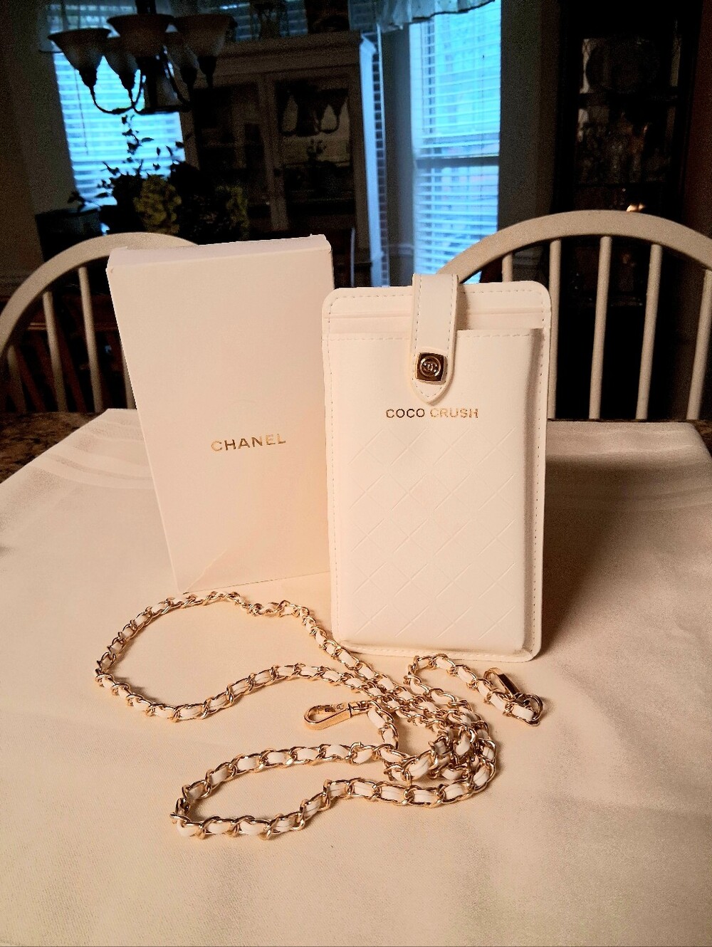 Chanel Limited Edition NEW White Crossbody/Phone Case/Card Holder